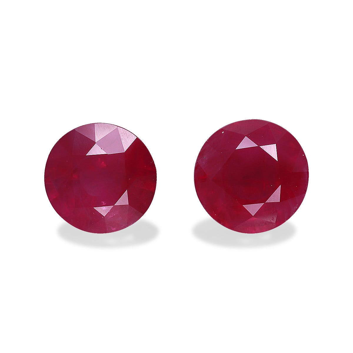 Burma Ruby Round Fine Step Cut Rose Red