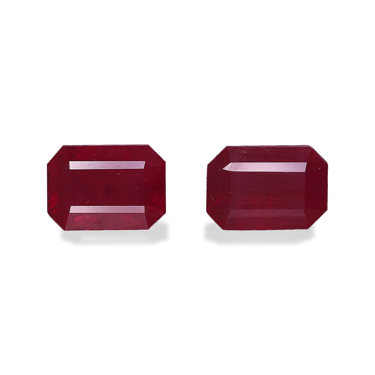 Burma Ruby Rectangular Emerald Cut Scarlet Red