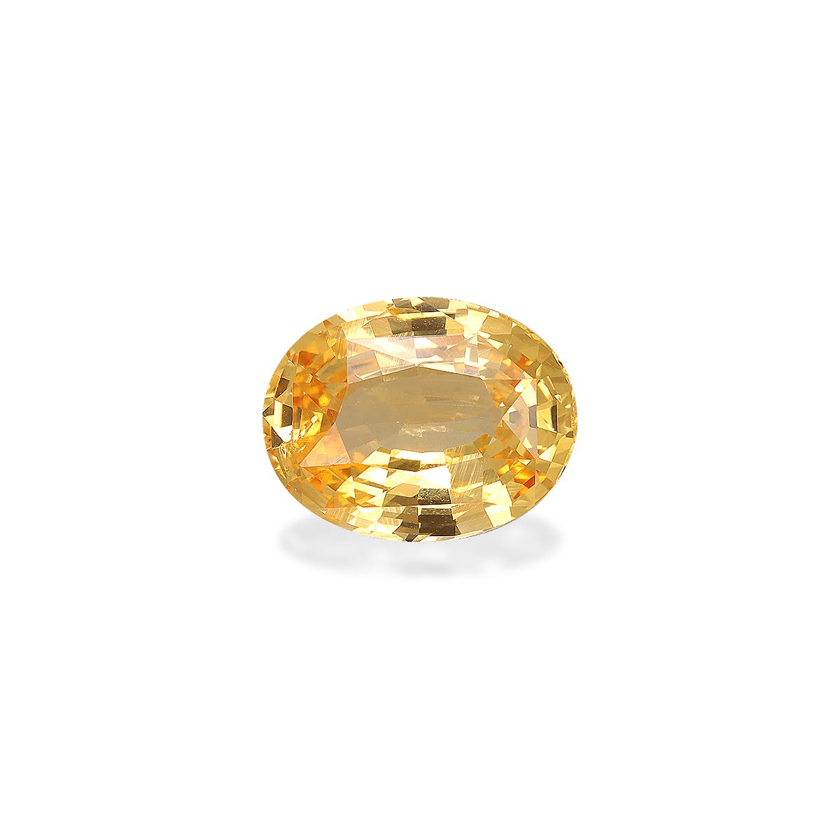 Yellow Sapphire Oval Fine Step Cut Honey Yellow