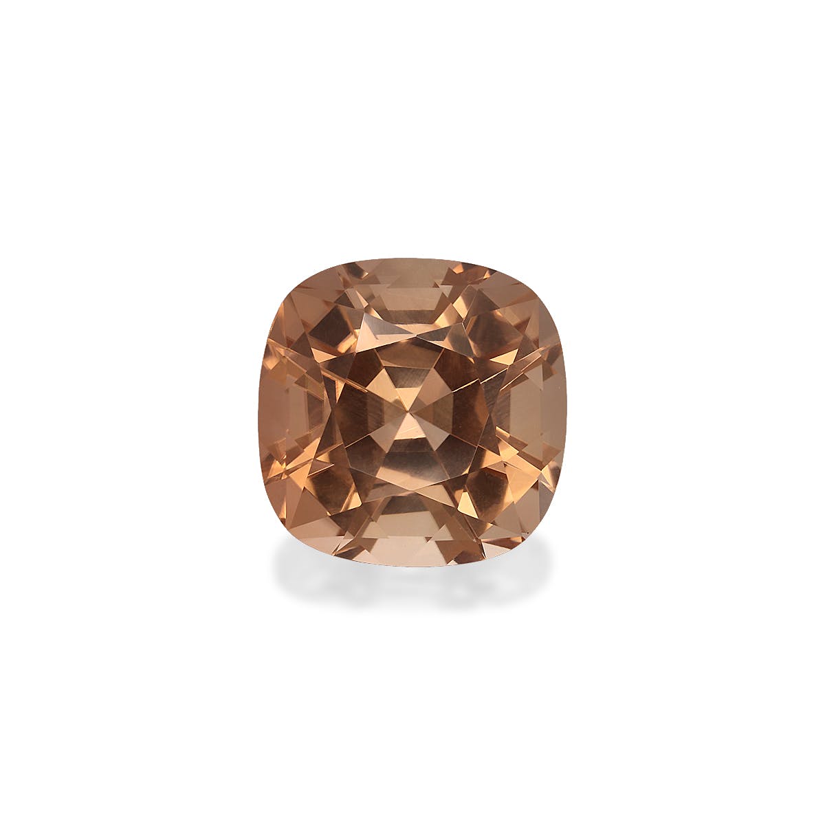 Tan Tourmaline Cushion Fine Step Cut Sepia Tan