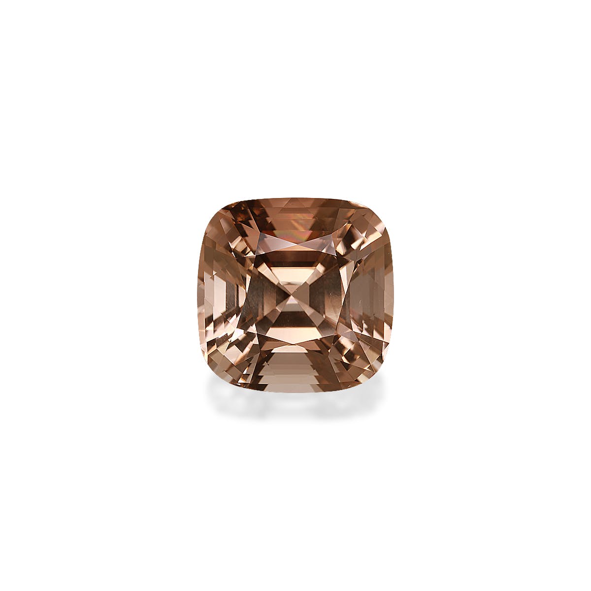 Tan Tourmaline Cushion Fine Step Cut Tan