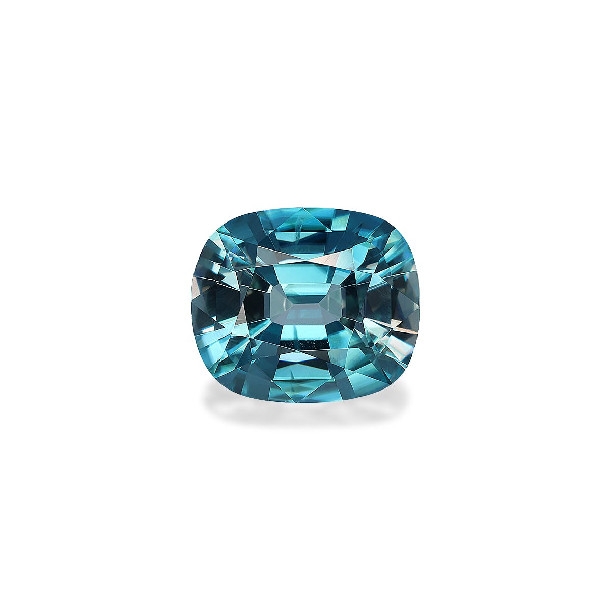 Zircon>Blue Zircon Cushion Fine Step Cut Blue