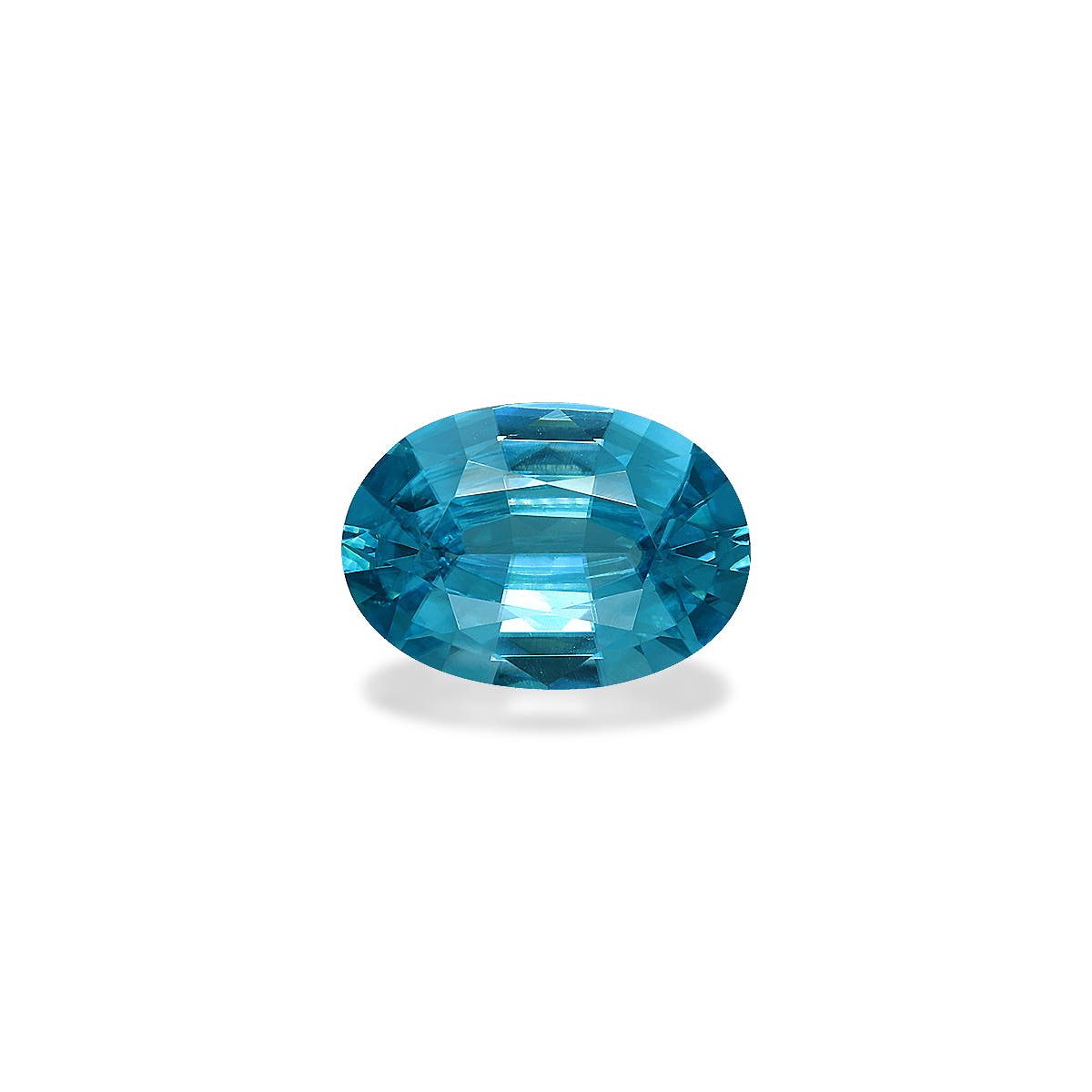 Zircon>Blue Zircon Oval Fine Step Cut Blue