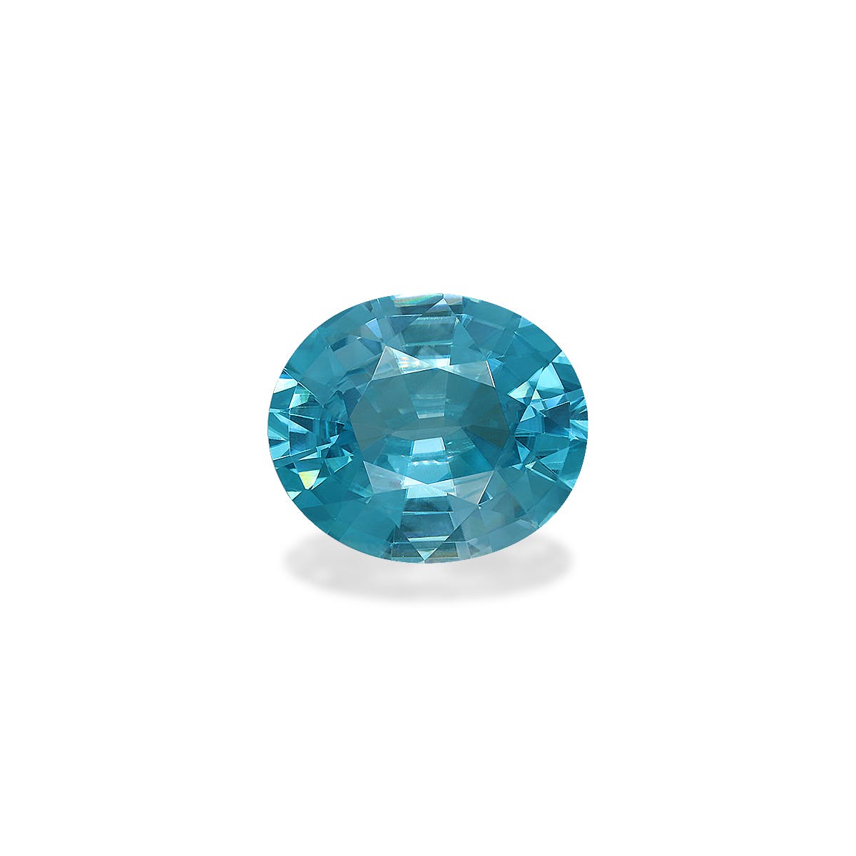 Zircon>Blue Zircon Oval Fine Step Cut Blue