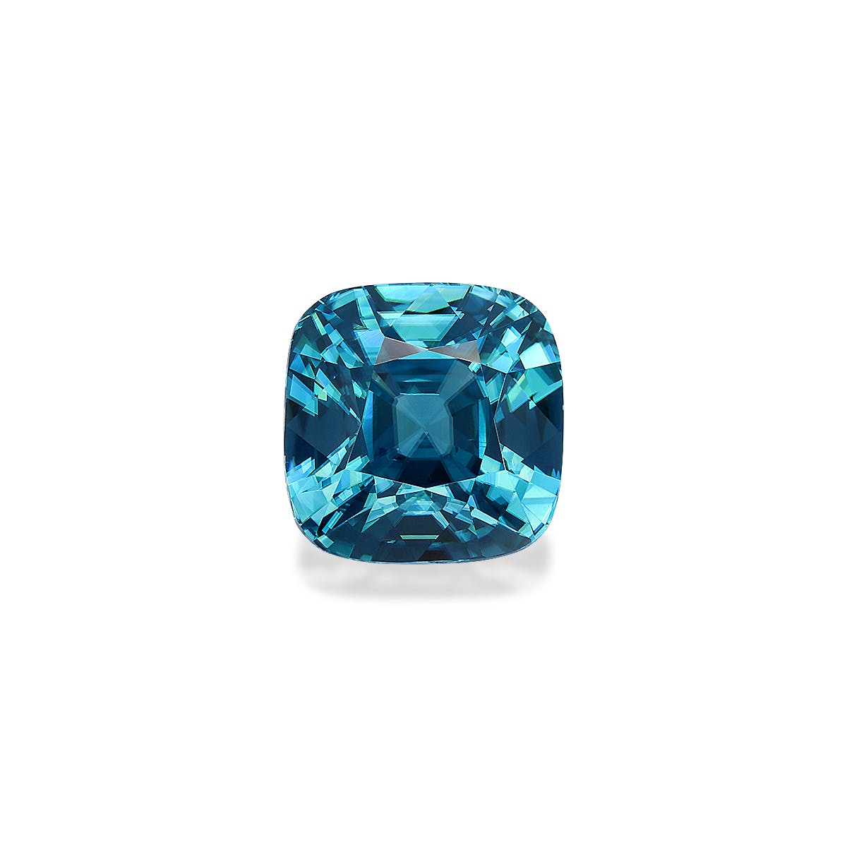 Zircon>Blue Zircon Cushion Fine Step Cut Mint Blue