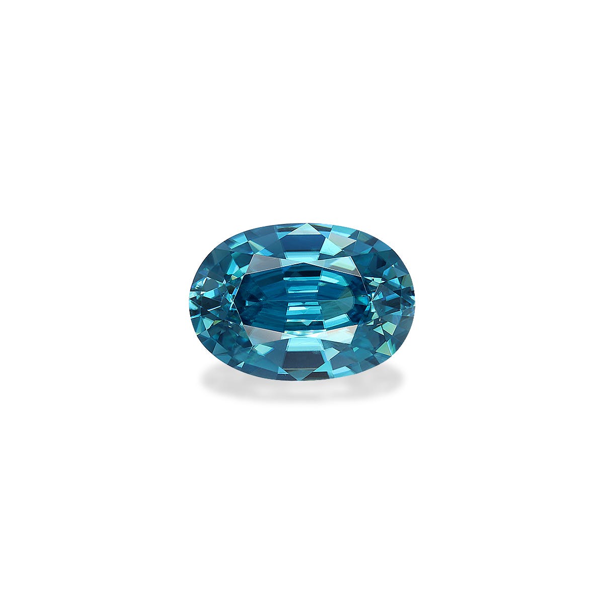 Zircon>Blue Zircon Oval Fine Step Cut Mint Blue