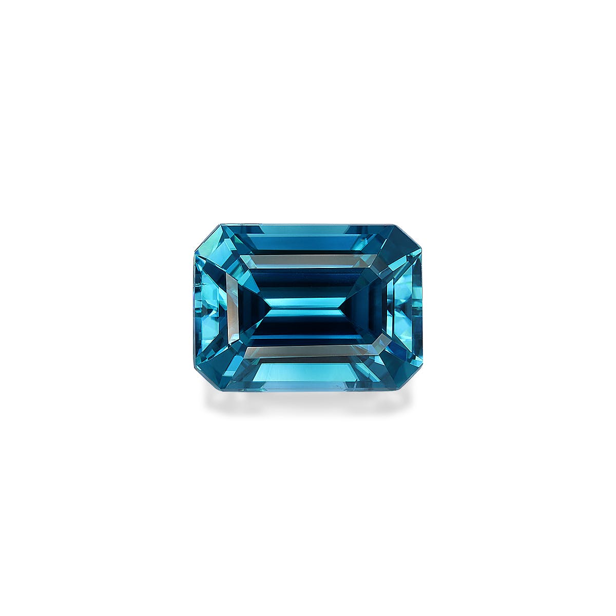 Zircon>Blue Zircon Rectangular Emerald Cut Mint Blue