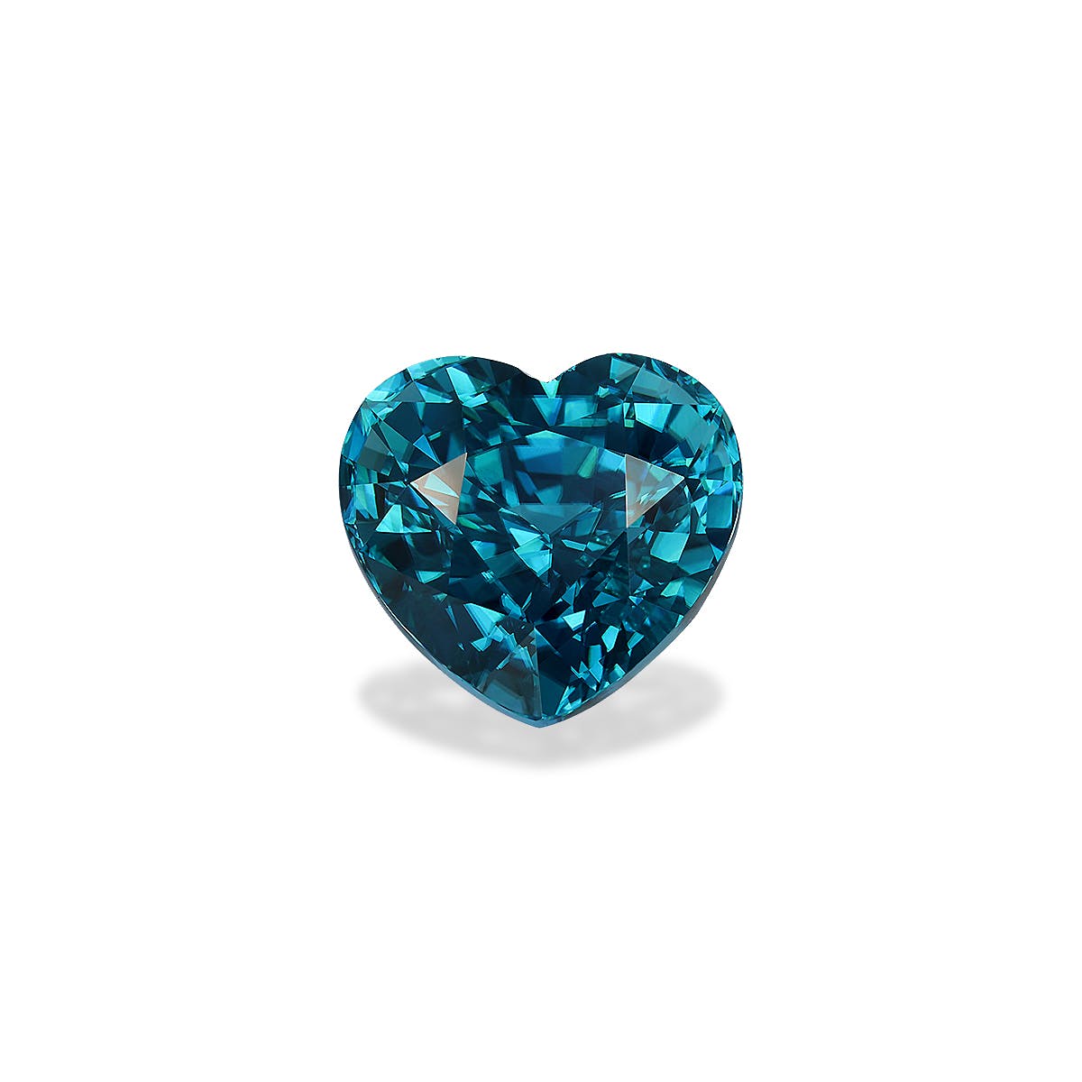 Zircon>Blue Zircon Heart Fine Step Cut Mint Blue