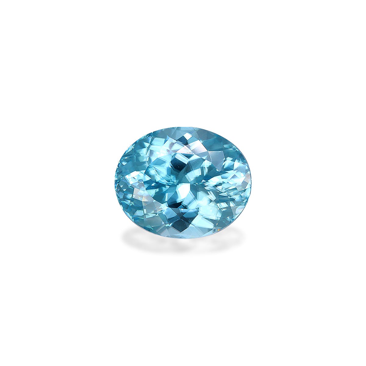 Zircon>Blue Zircon Oval Modified Brilliant Cut Mint Blue