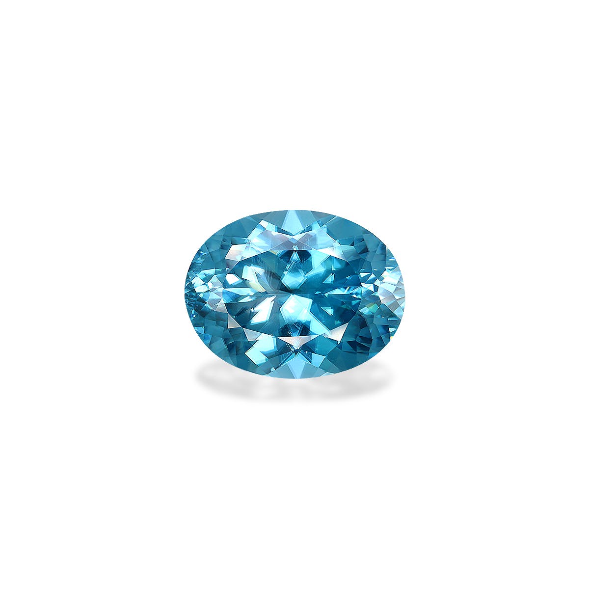 Zircon>Blue Zircon Oval Modified Brilliant Cut Mint Blue