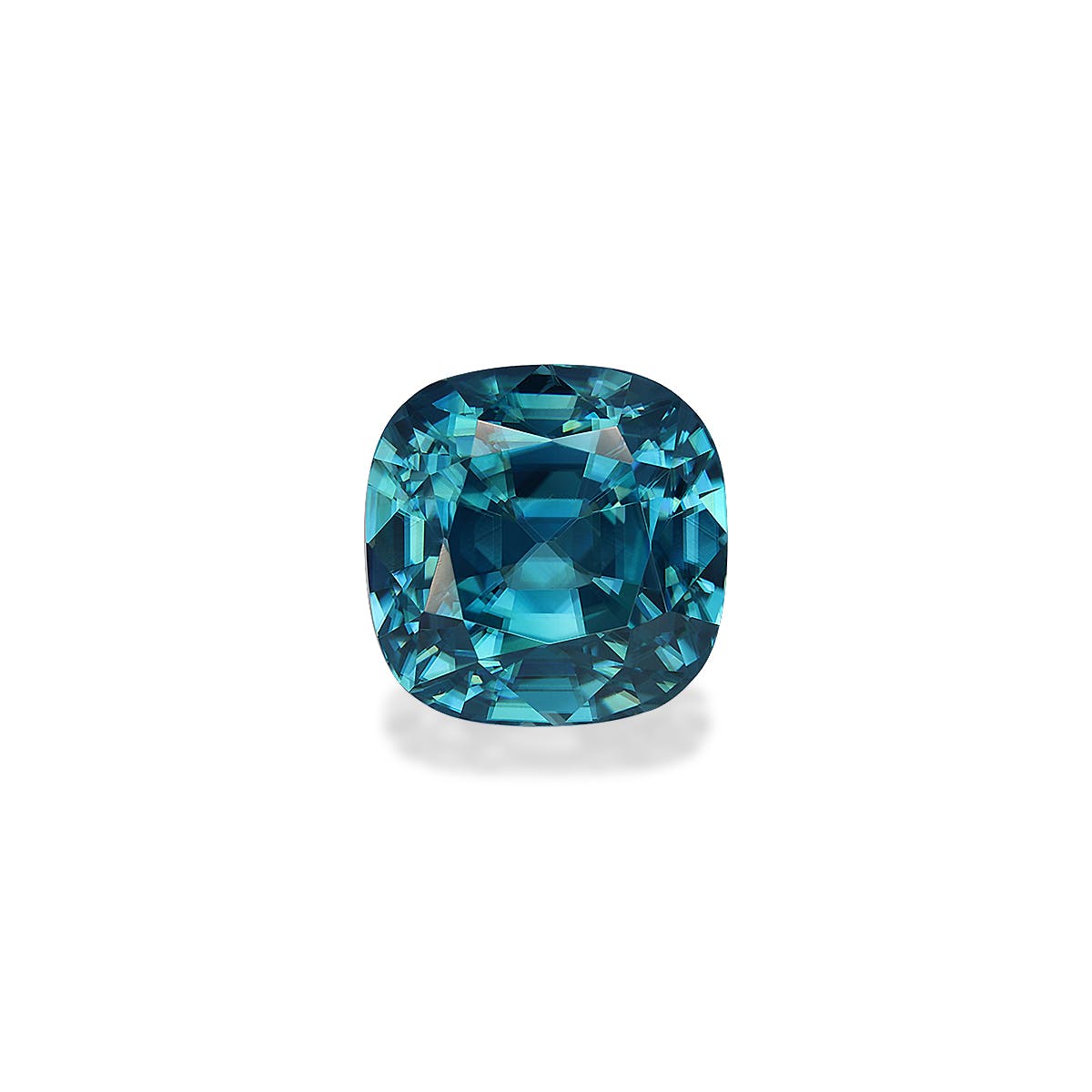 Zircon>Blue Zircon Cushion Fine Step Cut Mint Blue