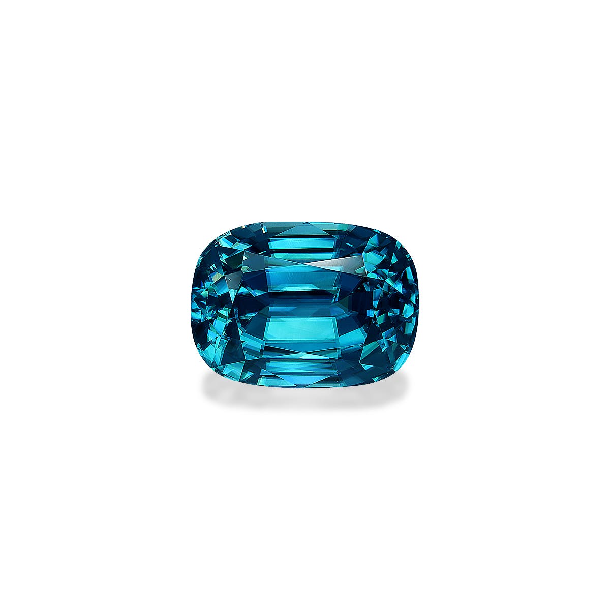 Zircon>Blue Zircon Cushion Fine Step Cut Blue