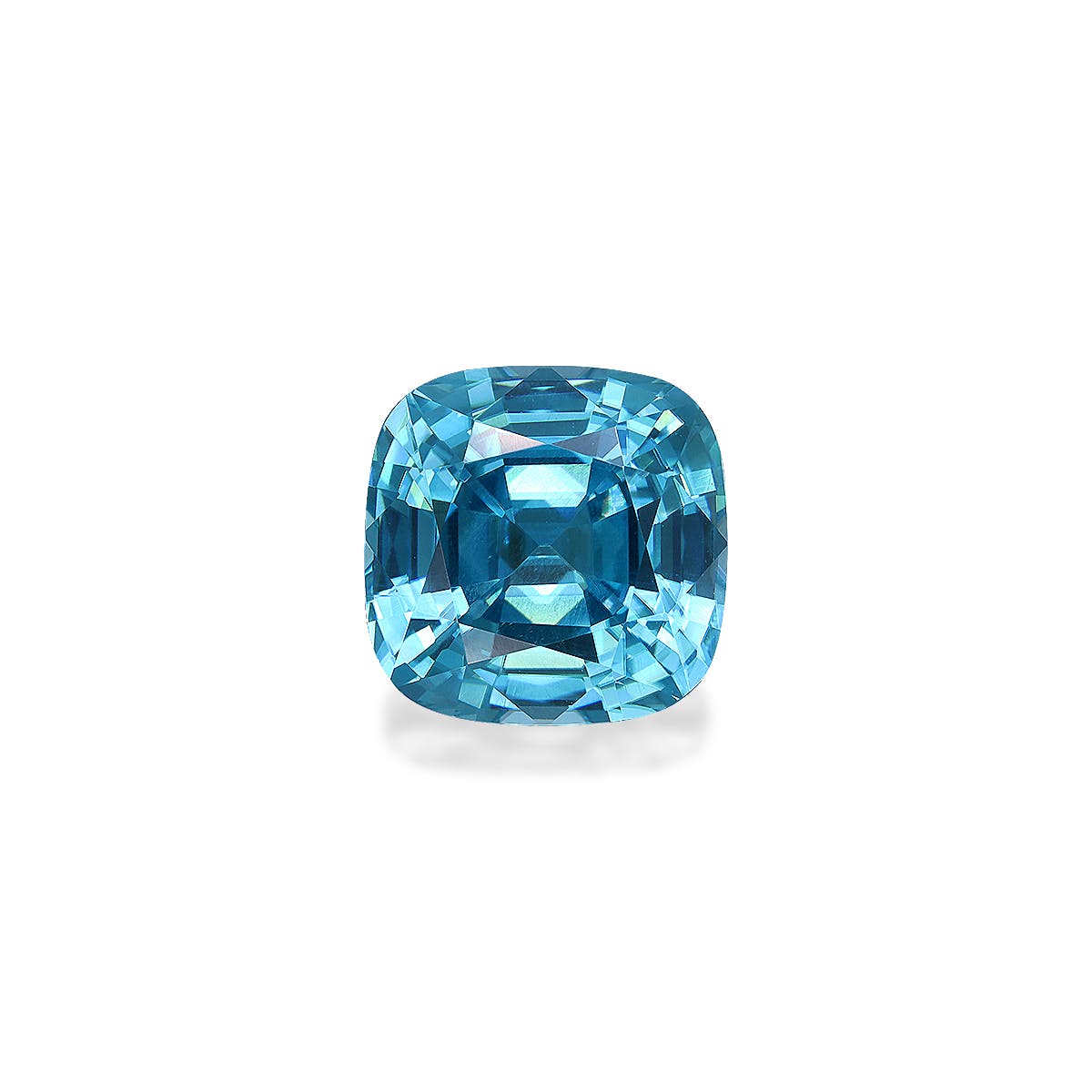 Zircon>Blue Zircon Cushion Fine Step Cut Mint Blue