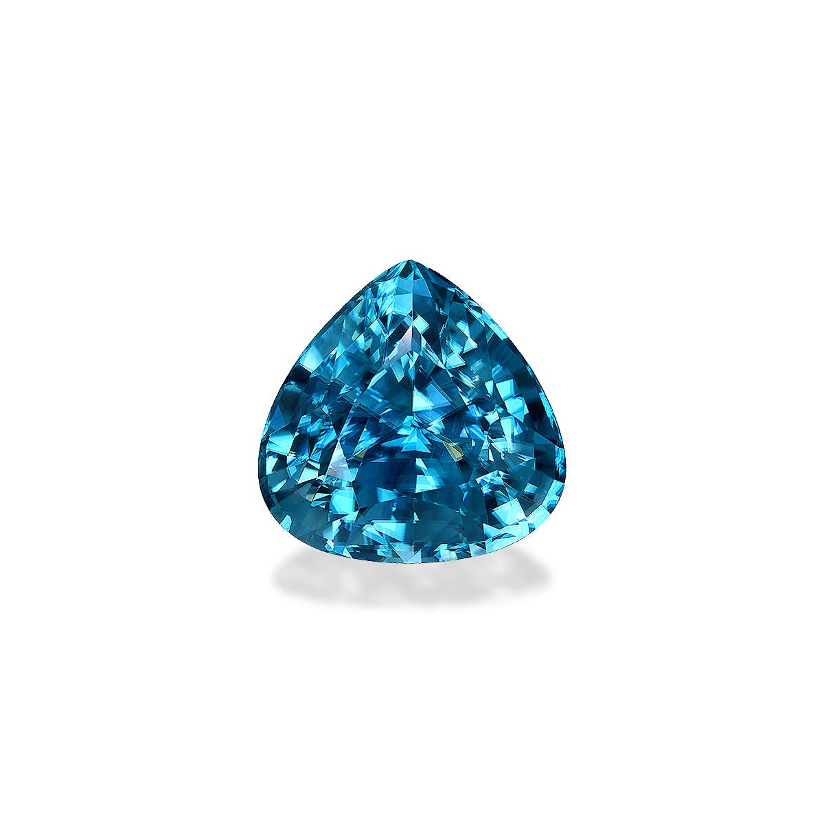 Zircon>Blue Zircon Pear Fine Step Cut Mint Blue