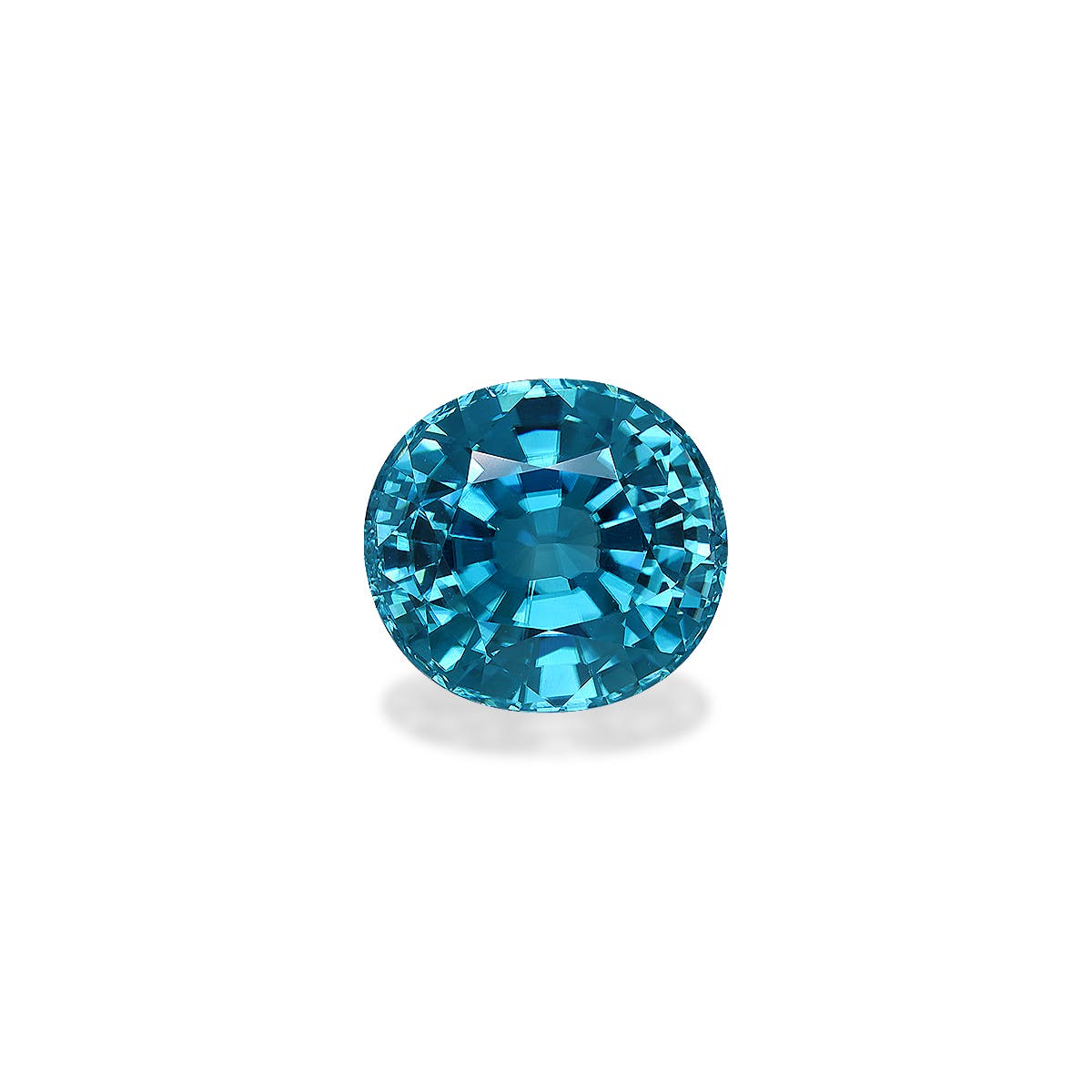 Zircon>Blue Zircon Oval Fine Step Cut Mint Blue