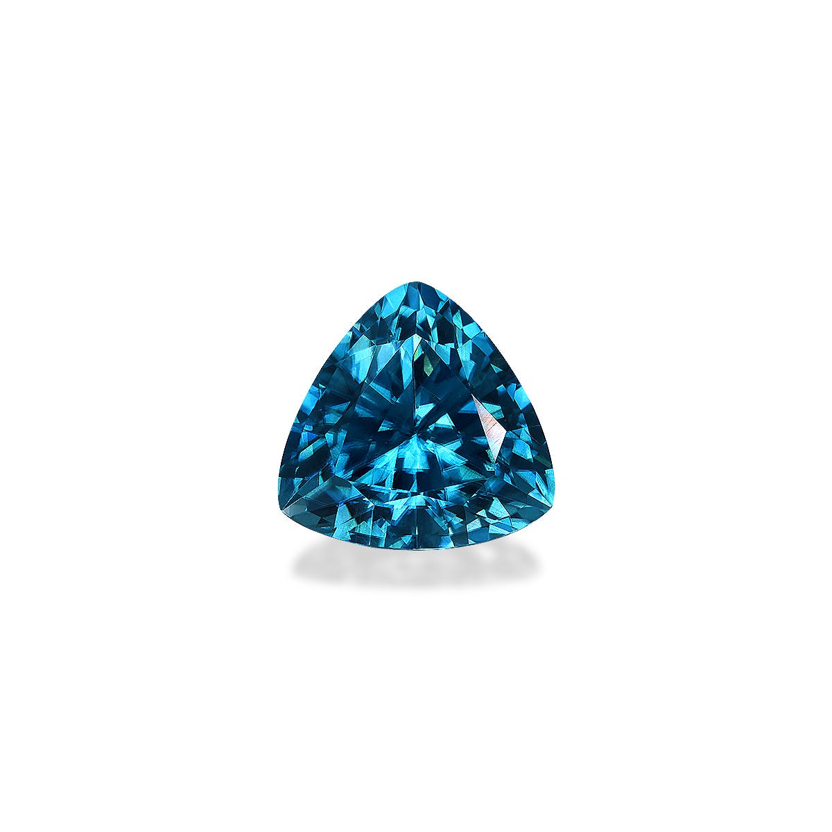 Zircon>Blue Zircon Trilliant Fine Step Cut Mint Blue