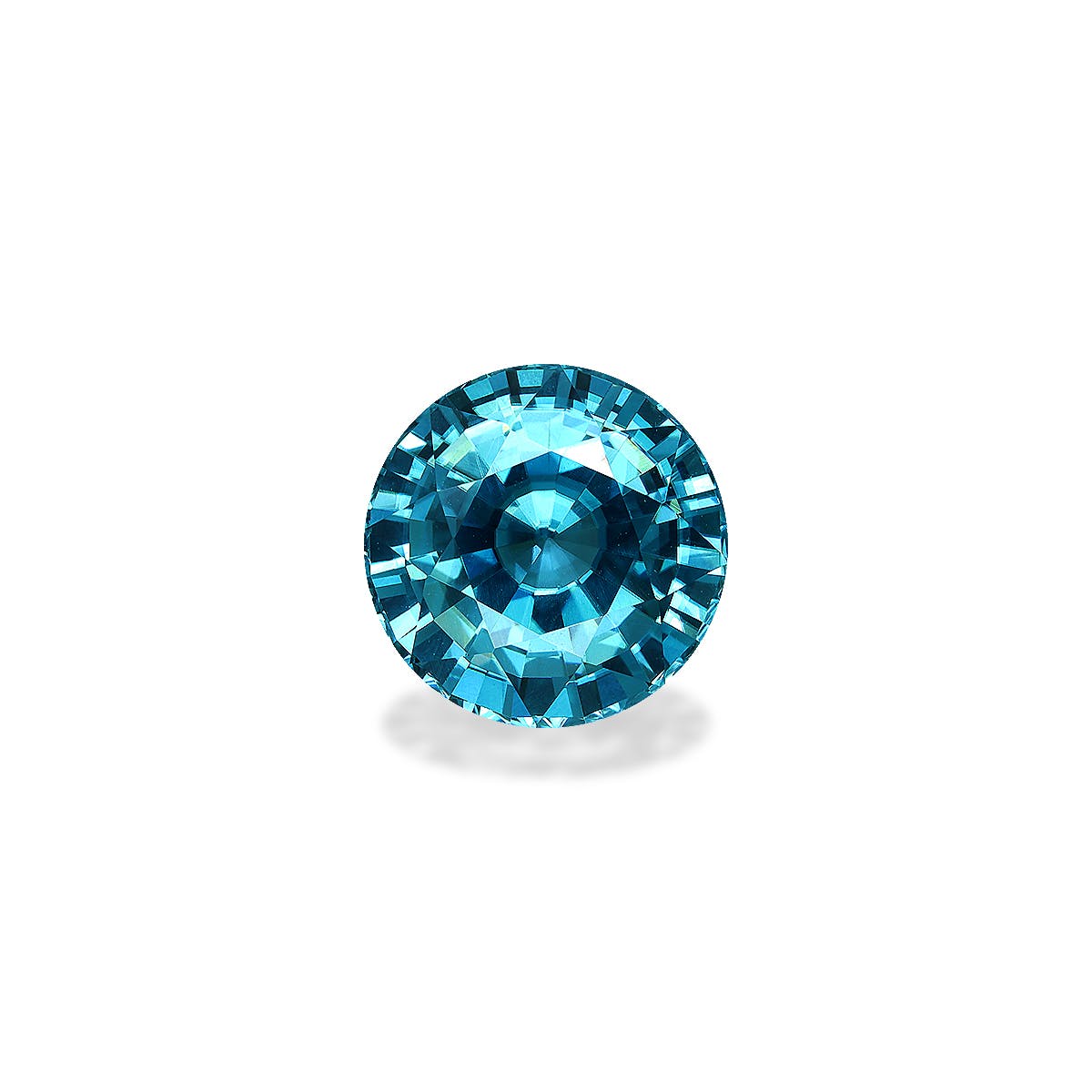 Zircon>Blue Zircon Round Fine Step Cut Mint Blue