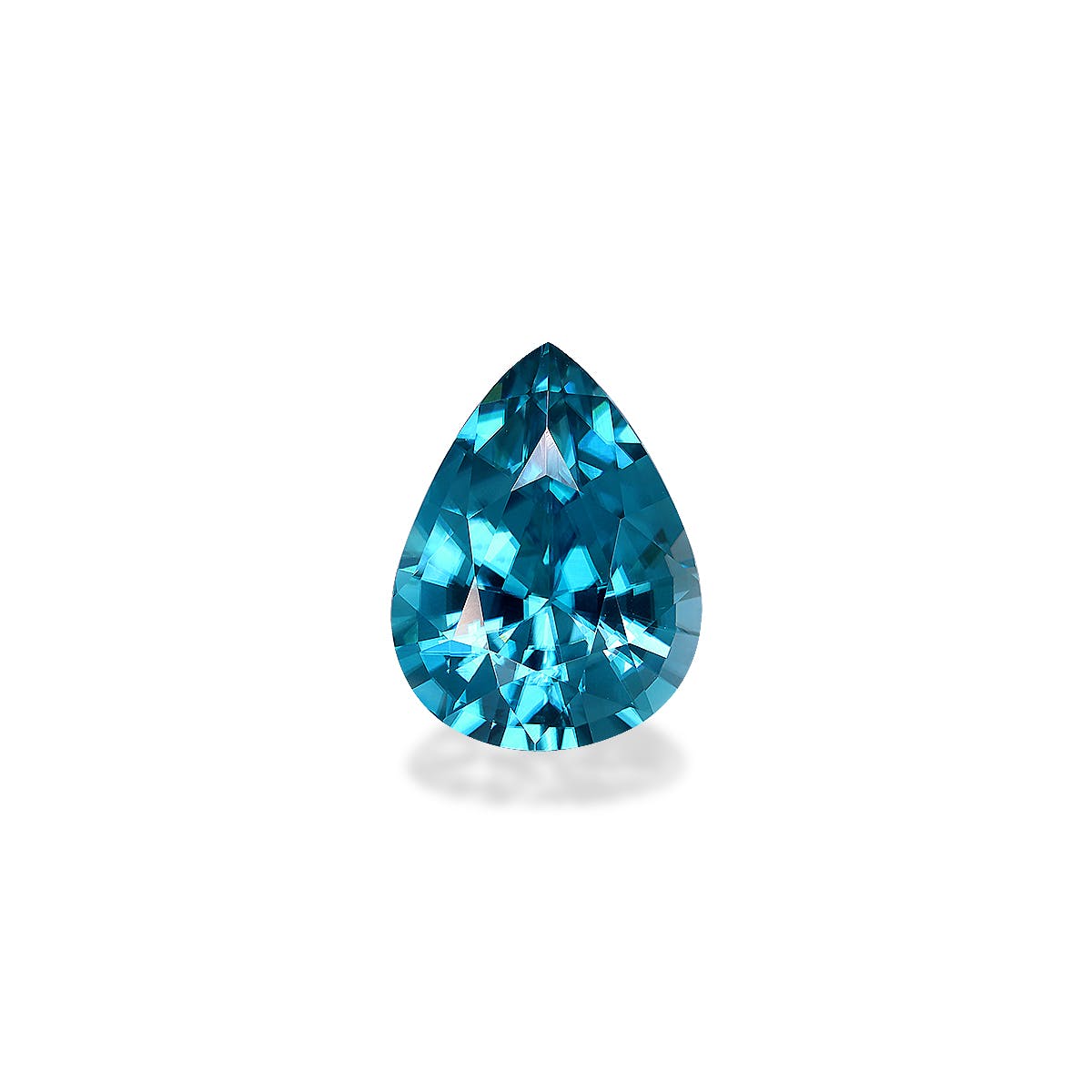 Zircon>Blue Zircon Pear Fine Step Cut Mint Blue