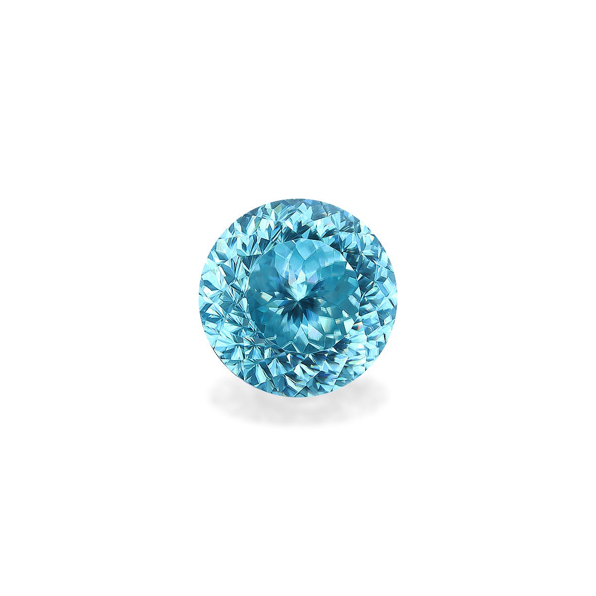 Zircon>Blue Zircon Round Modified Brilliant Cut Arctic Blue