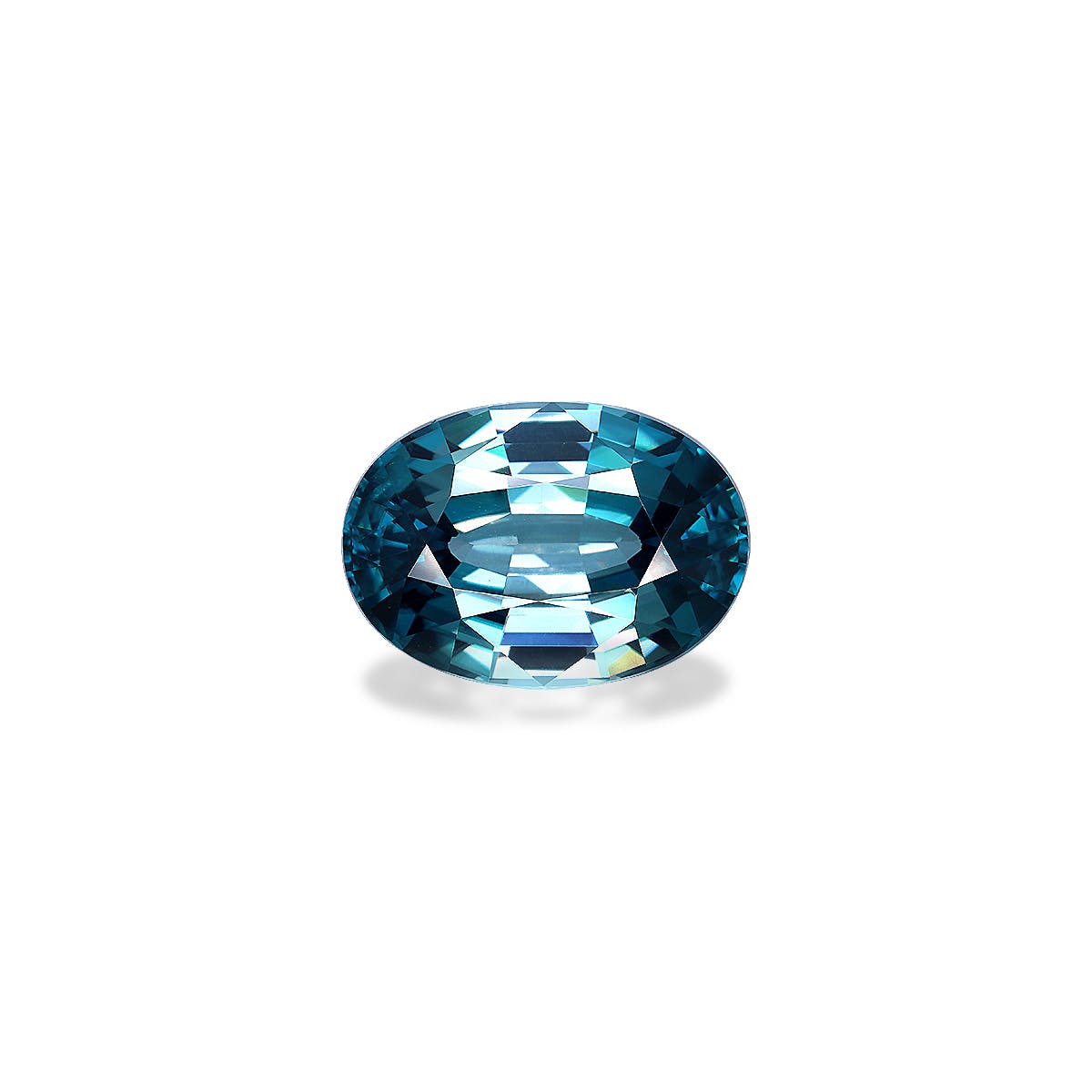 Zircon>Blue Zircon Oval Fine Step Cut Mint Blue