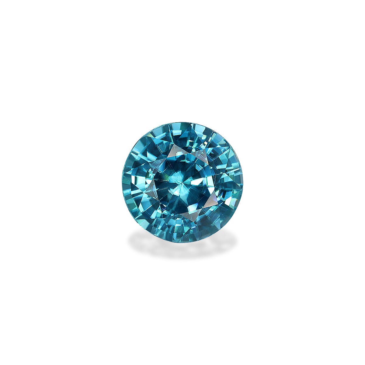 Zircon>Blue Zircon Round Fine Step Cut Mint Blue