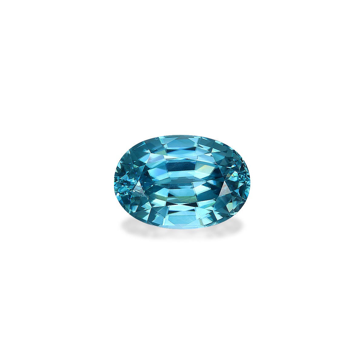 Zircon>Blue Zircon Oval Fine Step Cut Mint Blue