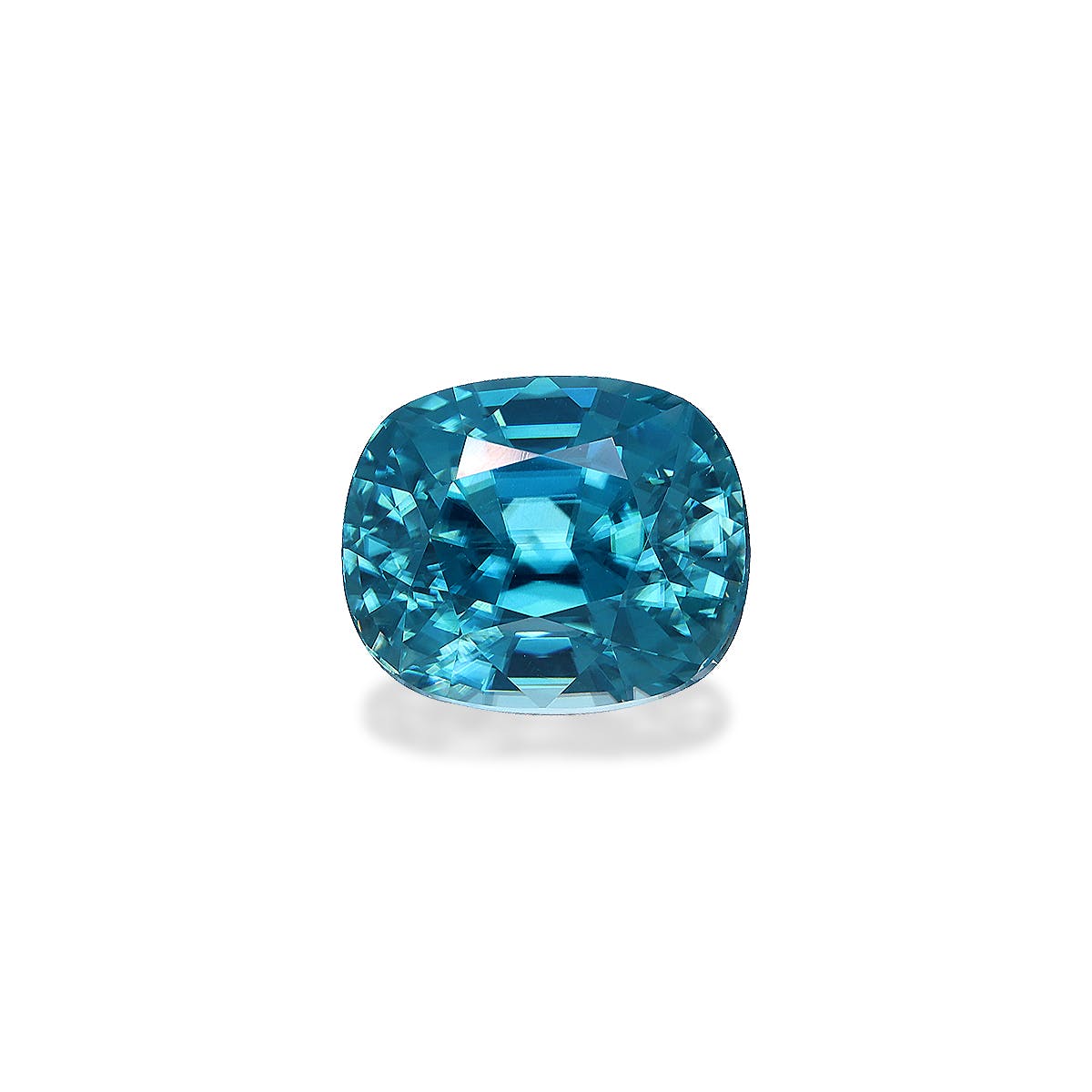 Zircon>Blue Zircon Cushion Fine Step Cut Mint Blue