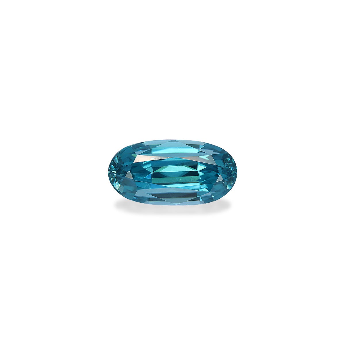 Zircon>Blue Zircon Oval Fine Step Cut Mint Blue