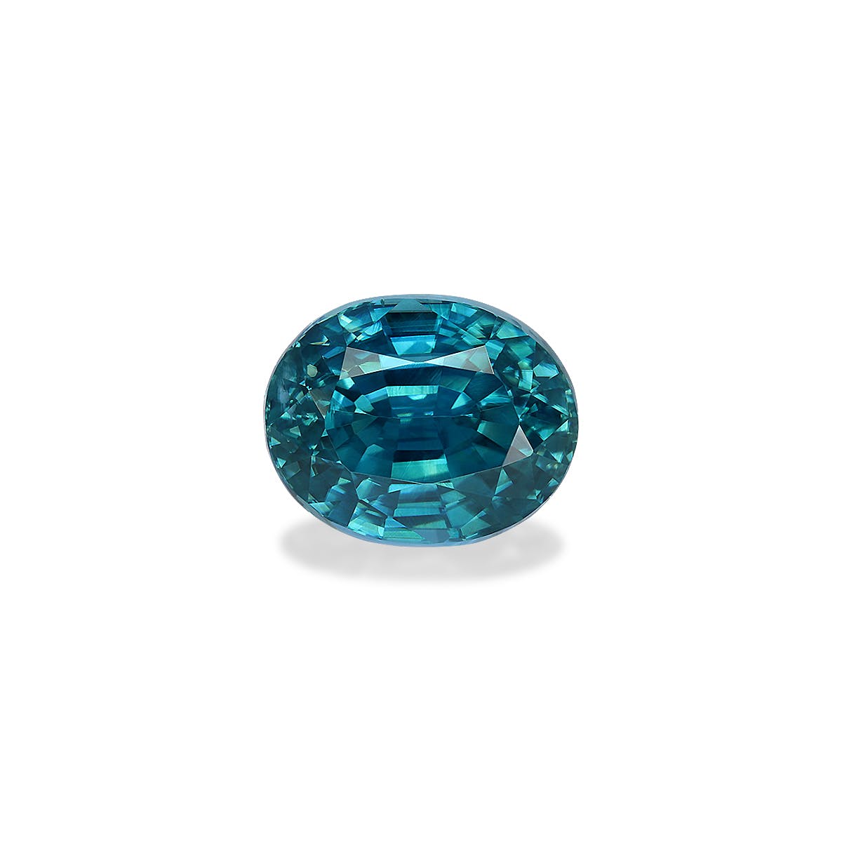 Zircon>Blue Zircon Oval Fine Step Cut Mint Blue