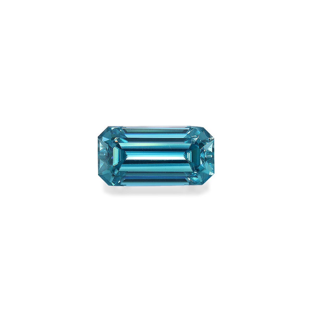 Zircon>Blue Zircon Rectangular Emerald Cut Mint Blue