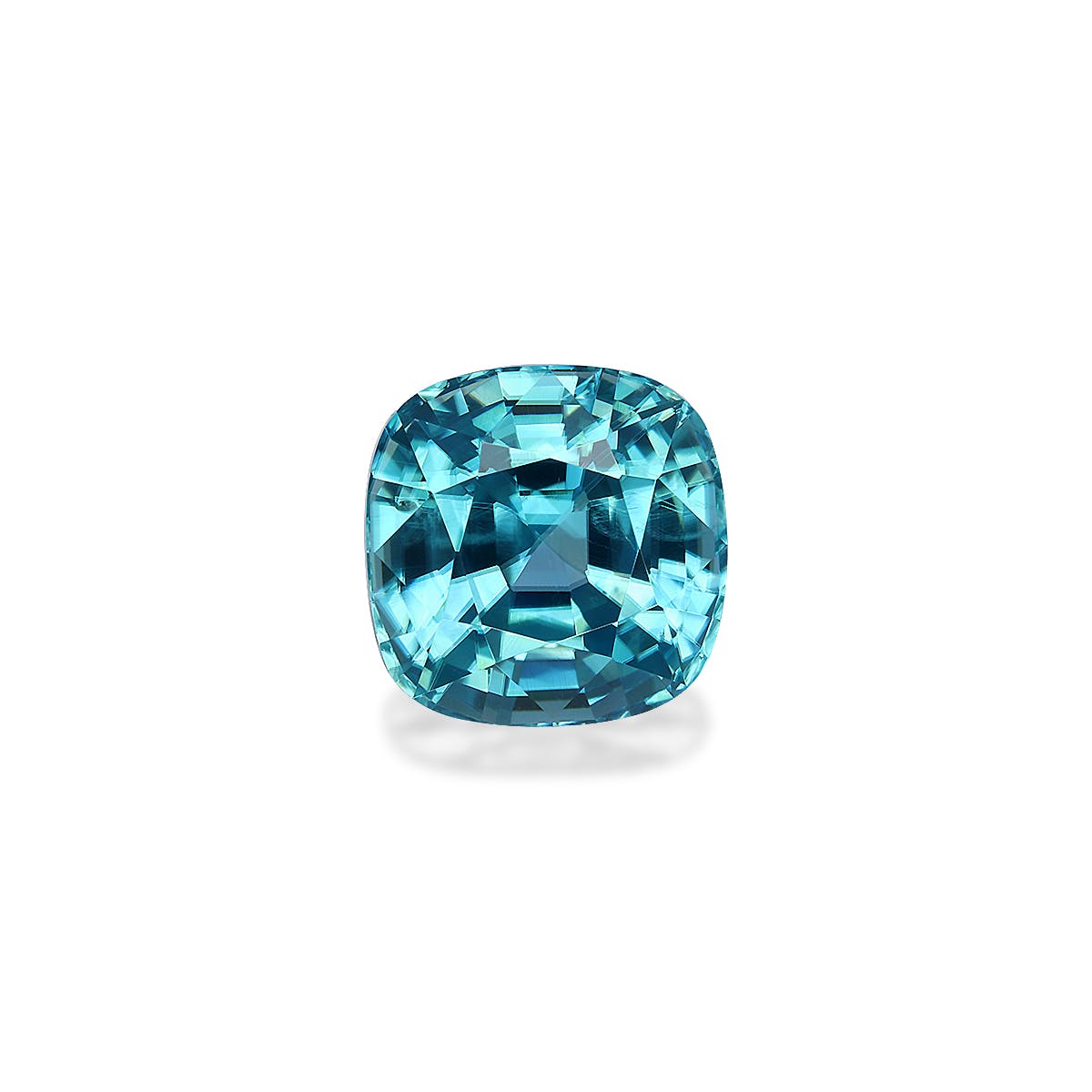 Zircon>Blue Zircon Cushion Fine Step Cut Mint Blue