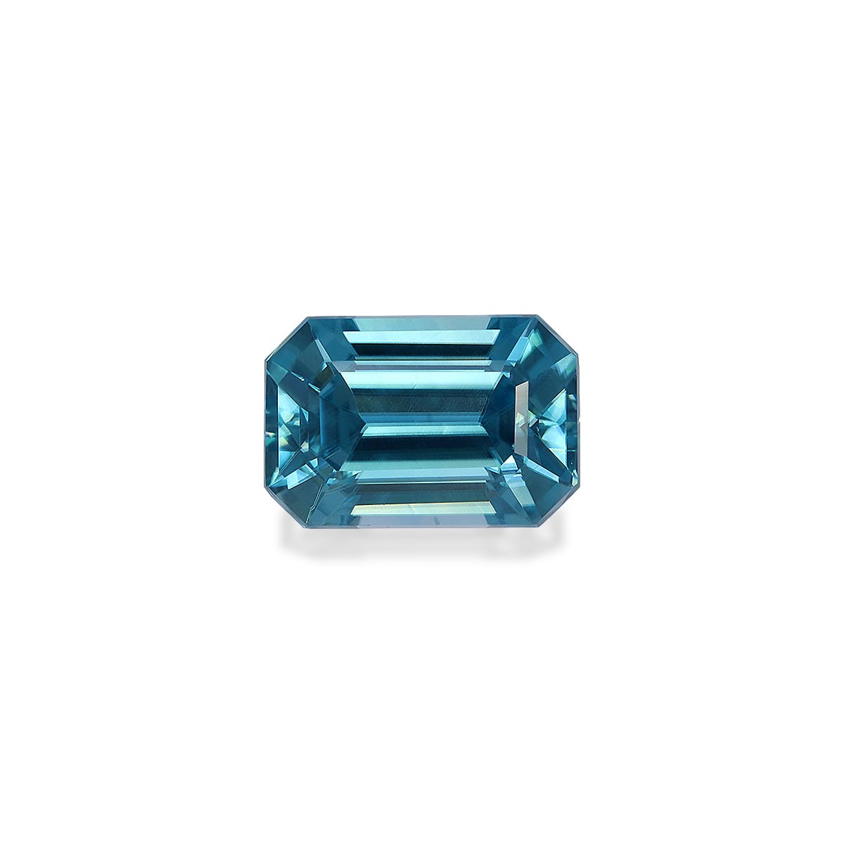 Zircon>Blue Zircon Rectangular Emerald Cut Mint Blue