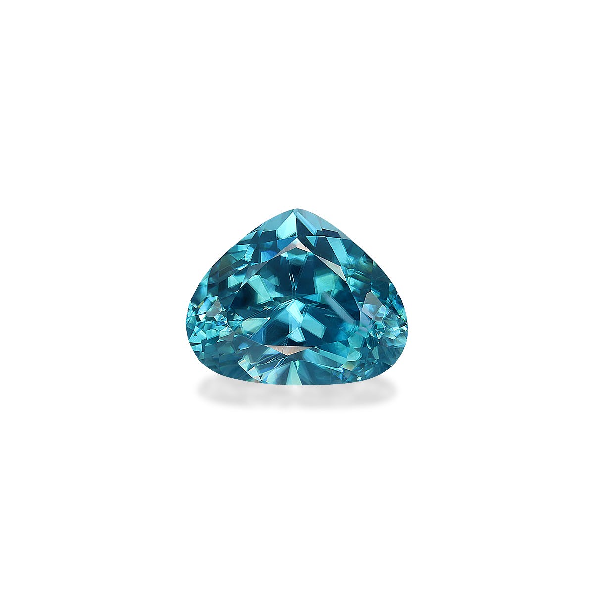 Zircon>Blue Zircon Pear Fine Step Cut Mint Blue