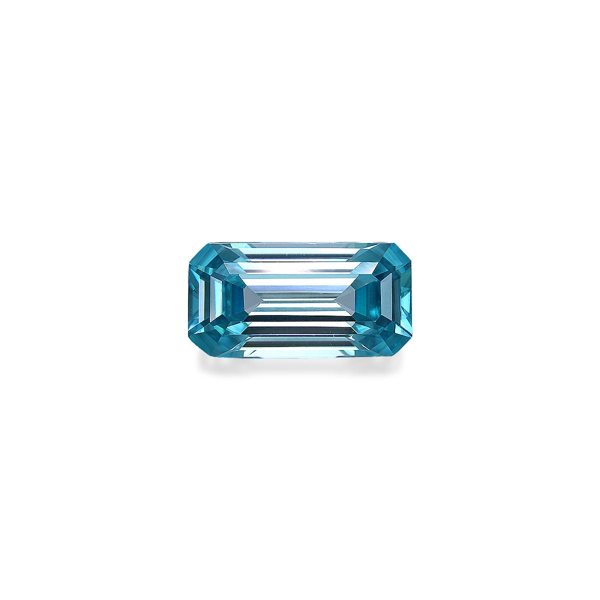 Zircon>Blue Zircon Rectangular Emerald Cut Mint Blue