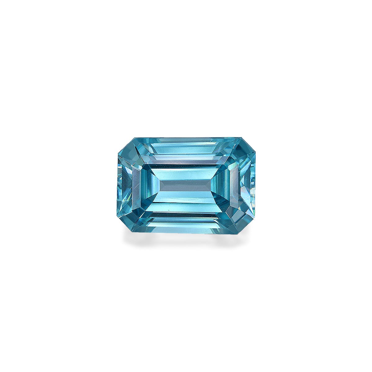 Zircon>Blue Zircon Rectangular Emerald Cut Mint Blue